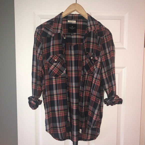 American Eagle plaid button up - Picture 2 of 5